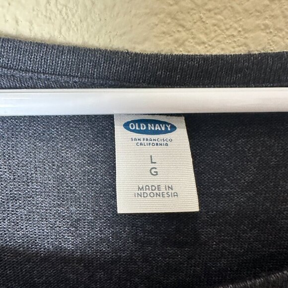 OLD NAVY Charcoal Grey Scoop Neck Long Sleeve Thin Sweater Top - Picture 4 of 7